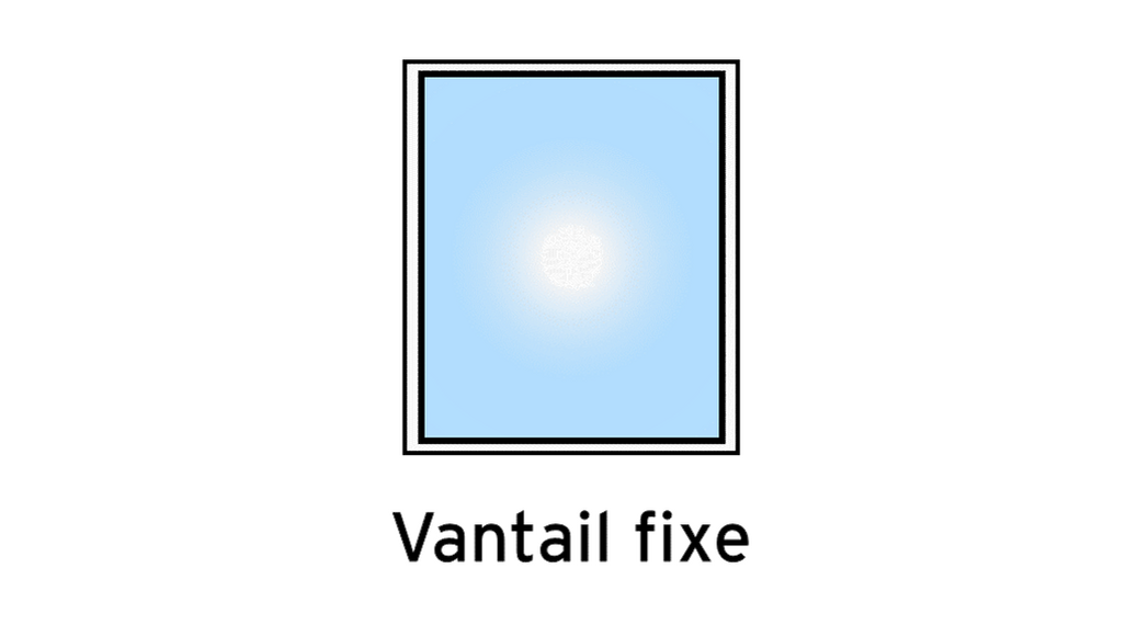 Vantail fixe.