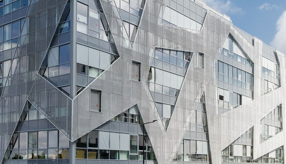 ConceptWall 50 Murs rideaux, ThermoSystem 68 Fenêtres et TS 68-HV Fenêtres - Immeuble de bureaux Sky Line situé à Toulouse, France