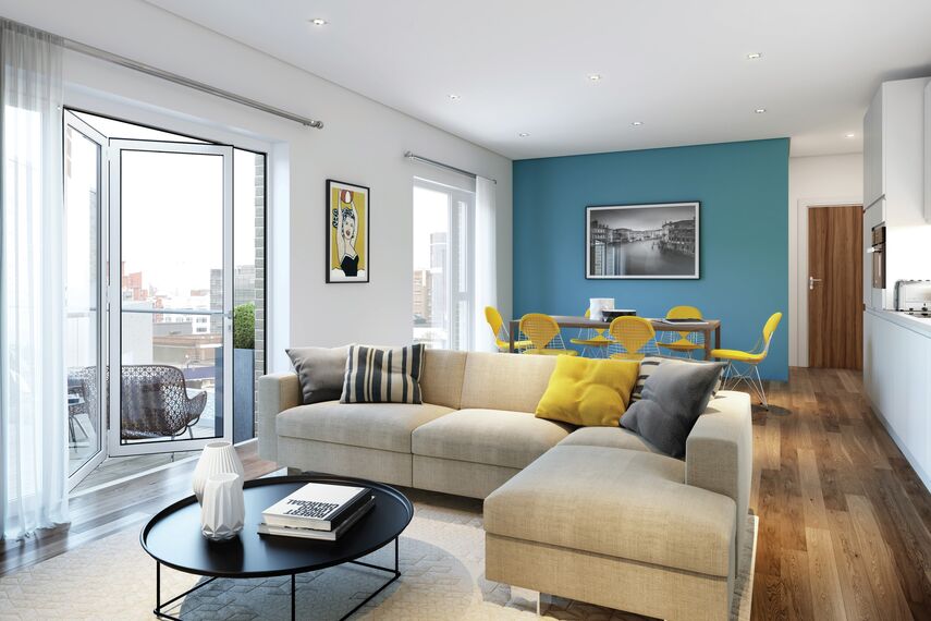 SlimLine 68 Fenêtres, ConceptWall 50 Murs rideaux, ConceptFolding 68 Coulissants et ConceptPatio 130 Coulissants - Immeuble résidentiel Regency Place situé à Birmingham, Royaume-Uni