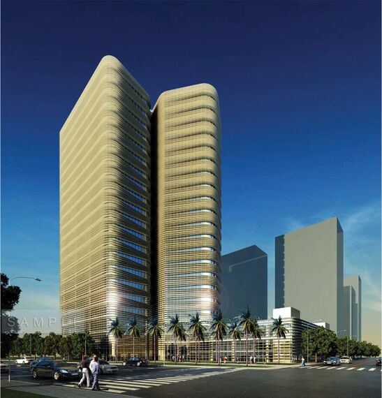 BriseSoleil 100 Brise Soleil et CW 50-SC Murs rideaux - Immeuble de bureaux Al Kheir Tower situé àArabie Saoudite