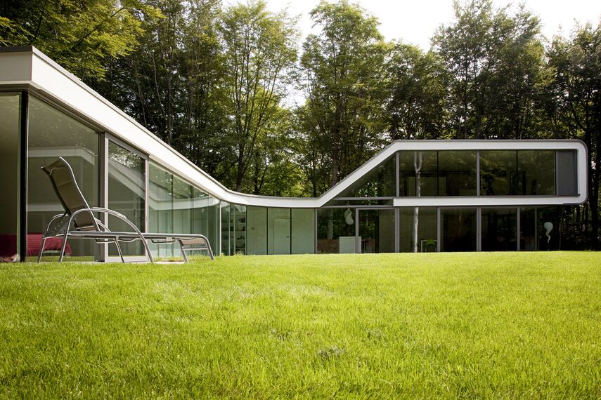 ConceptSystem 77 Fenêtres, ConceptSystem 77 Portes, ConceptWall 50 Murs rideaux, CS 86-HI (c) Systèmes annulés et CP 50 Coulissants - Van Acker Sissau villa situé à Loppem, Belgique
