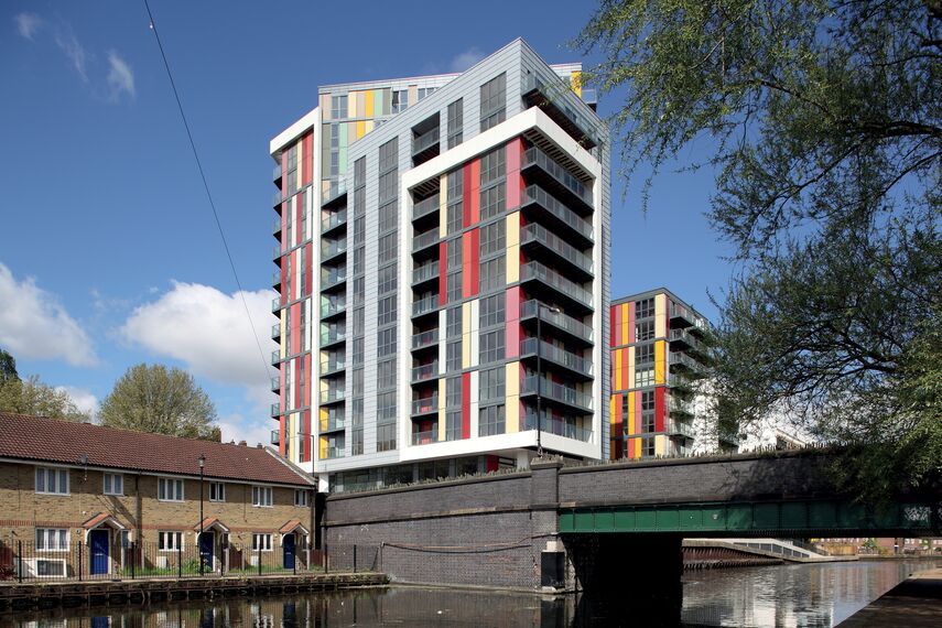ConceptWall 50 Murs rideaux - Complexe immobilier Matchmakers Wharf situé à Stratford, Royaume-Uni