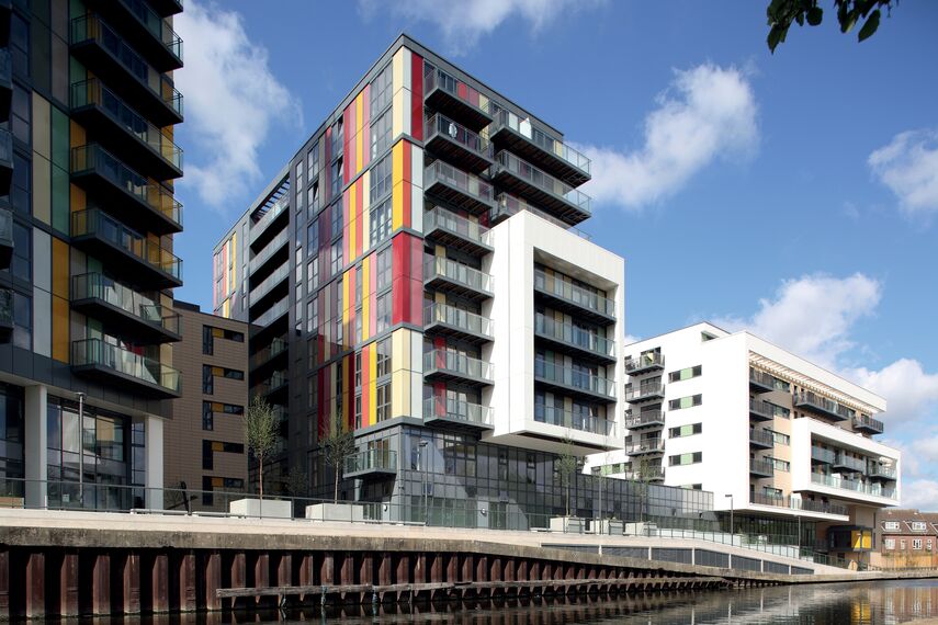 ConceptWall 50 Murs rideaux - Complexe immobilier Matchmakers Wharf situé à Stratford, Royaume-Uni