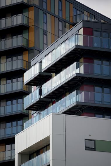 ConceptWall 50 Murs rideaux - Complexe immobilier Matchmakers Wharf situé à Stratford, Royaume-Uni