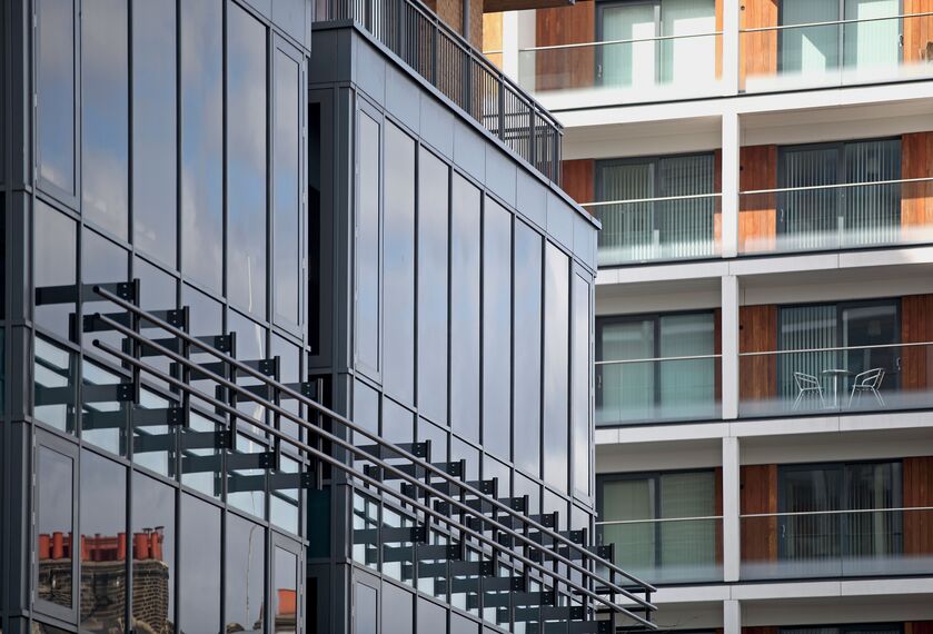 ConceptWall 50 Murs rideaux - Complexe immobilier Matchmakers Wharf situé à Stratford, Royaume-Uni