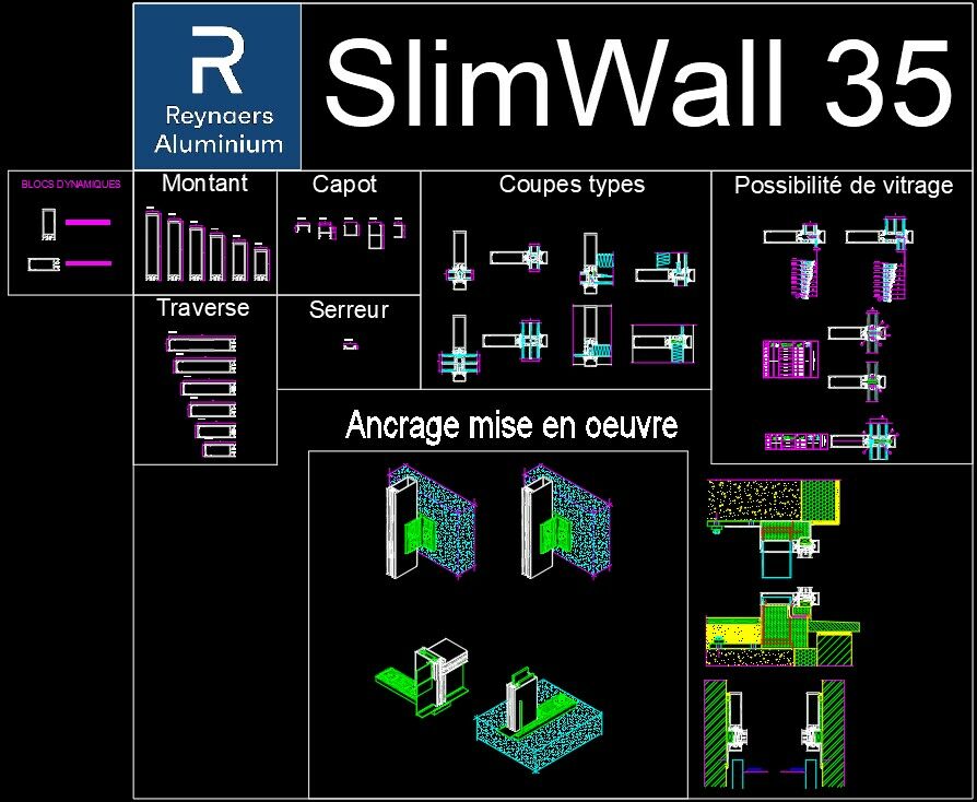 SlimWall 35 planche DWG